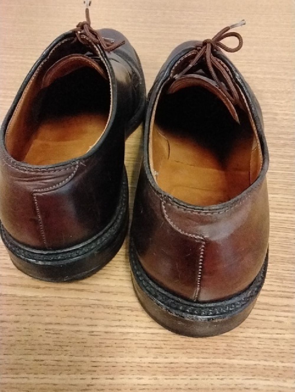 Alden Dark Brown Leather Derby Shoes Men's - Picture 5 of 8